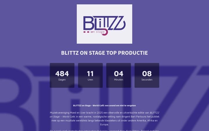 Screenshot of blittzzonstage.nl
