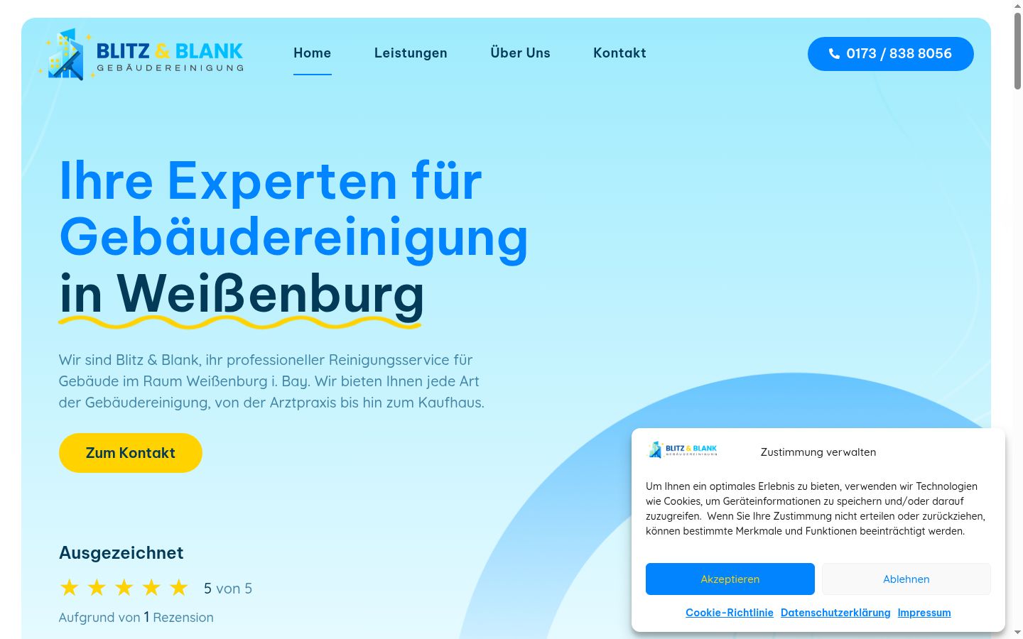 Screenshot van de toestemmingsbanner zoals getoond vóór enige interactie