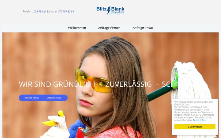 Screenshot of blitzblank-reinigung.ch