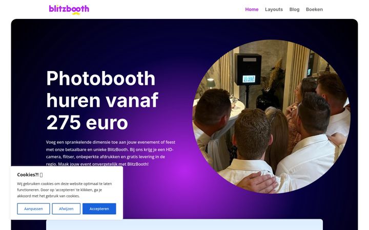Screenshot of blitzbooth.nl