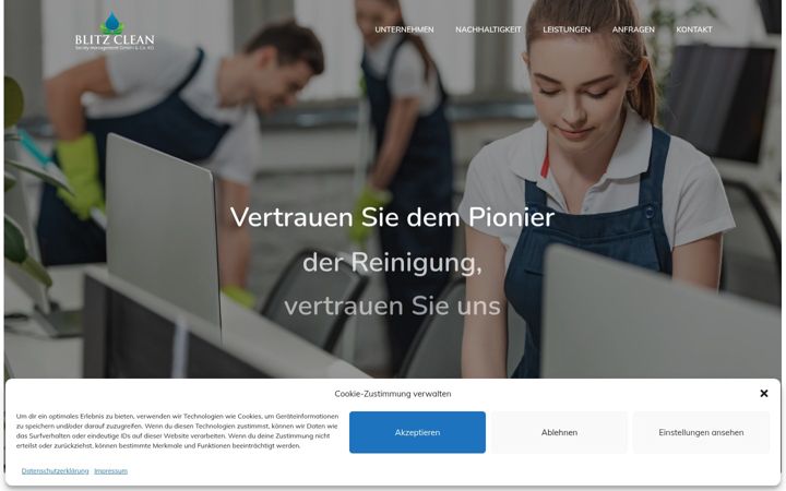 Skærmbillede af blitzclean-facility.de
