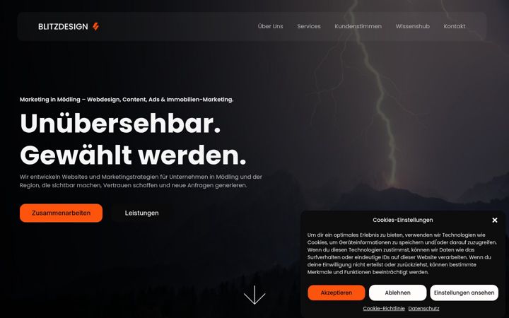 Skærmbillede af blitzdesign.at