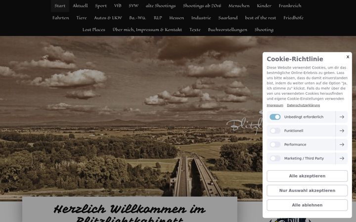 Screenshot van blitzlichtkabinett.de