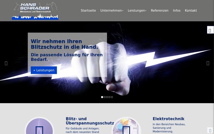 Ekrano kopija blitzschutz-schrader.de