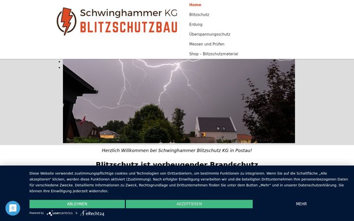 Snímek obrazovky blitzschutz-schwinghammer.de