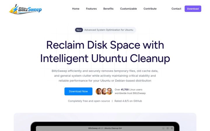 Screenshot of blitzsweep.com