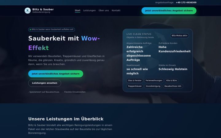 Screenshot of blitzundsauber.de