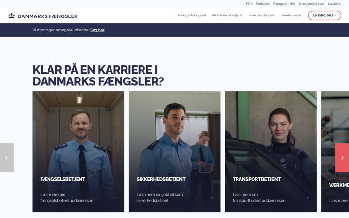 Snímek obrazovky blivfaengselsbetjent.dk