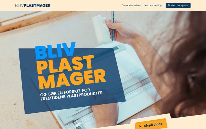 Kuvakaappaus sivustosta blivplastmager.dk
