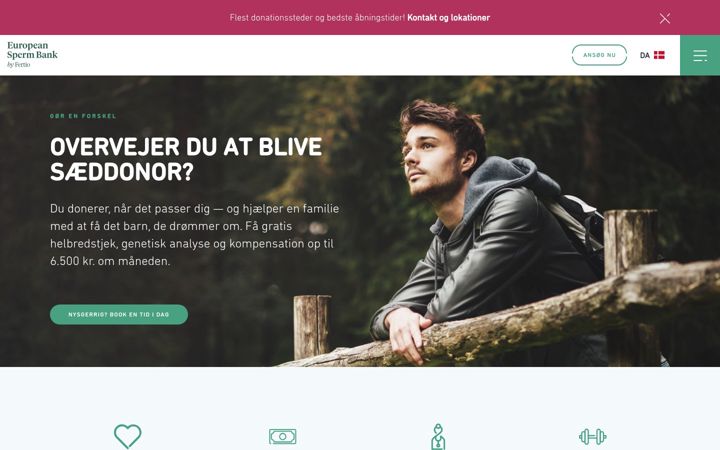 Screenshot von blivsaeddonor.dk