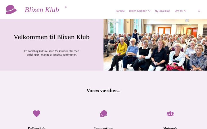 Screenshot von blixenklub.dk