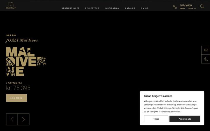 Screenshot von blixentours.dk