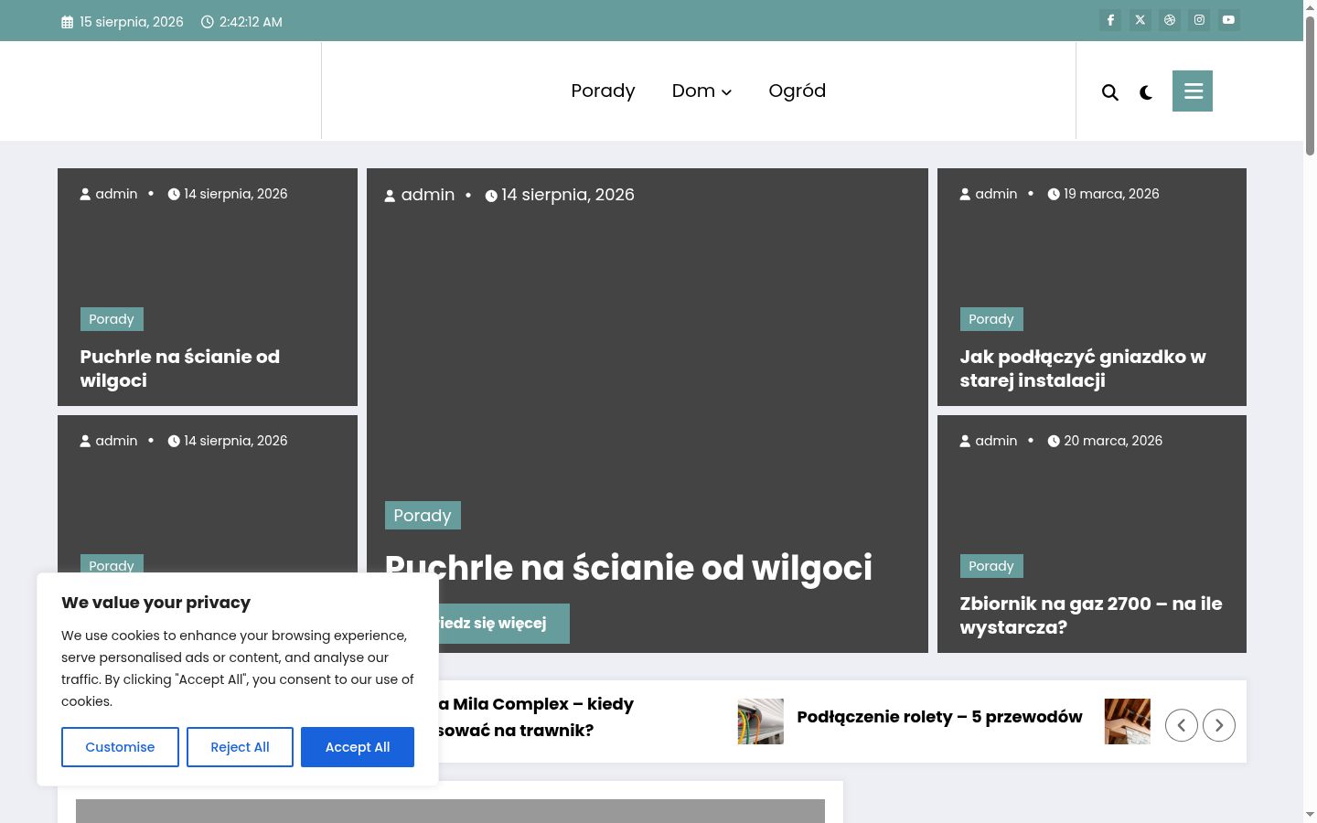 Captură de ecran a bannerului de consimțământ afișat înainte de orice interacțiune