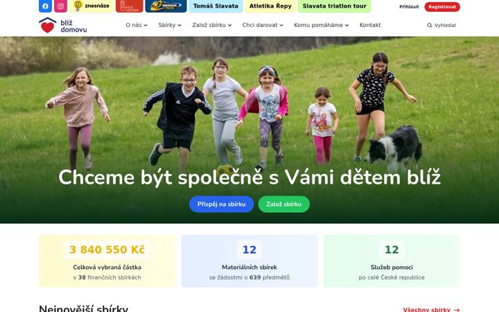 Ekraanipilt saidist blizdomovu.cz
