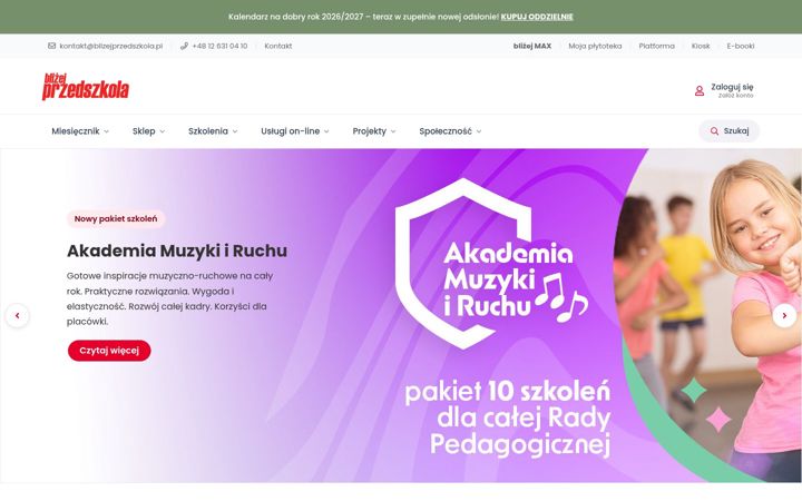Screenshot of blizejprzedszkola.pl