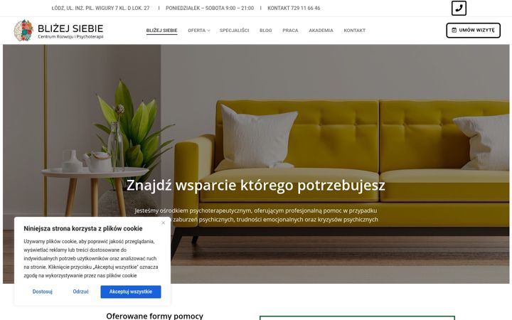 Ekraanipilt saidist blizejsiebie.com.pl
