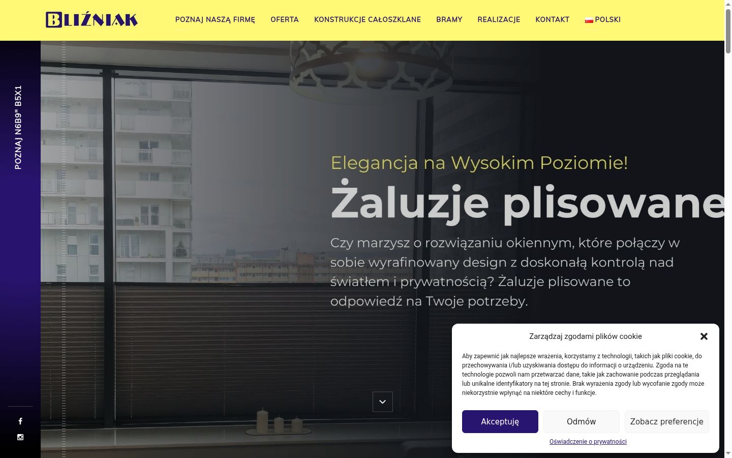 Posnetek zaslona pasice za privolitev, prikazane pred kakršno koli interakcijo