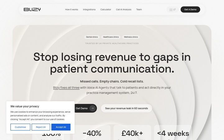 Screenshot of blizy.tech