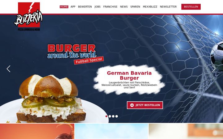 Screenshot von blizzeria.de