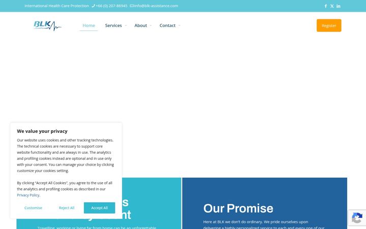 Screenshot of blk-assistance.com