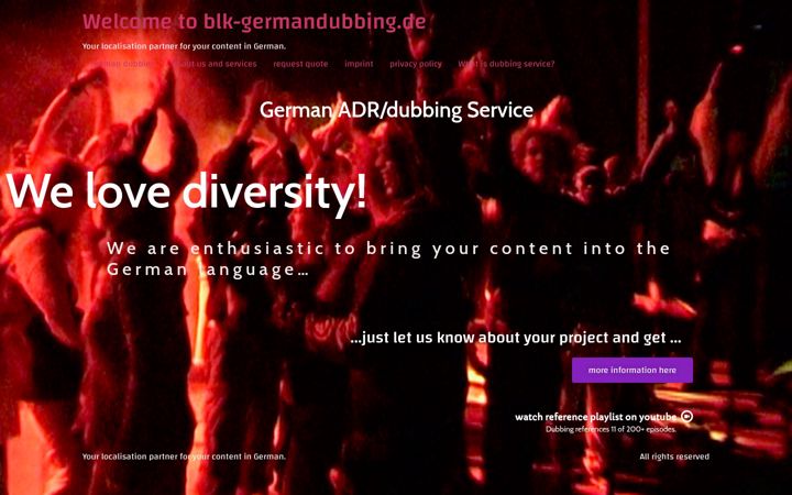 Screenshot of blk-germandubbing.de
