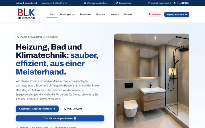 Screenshot von blk-haustechnik.de