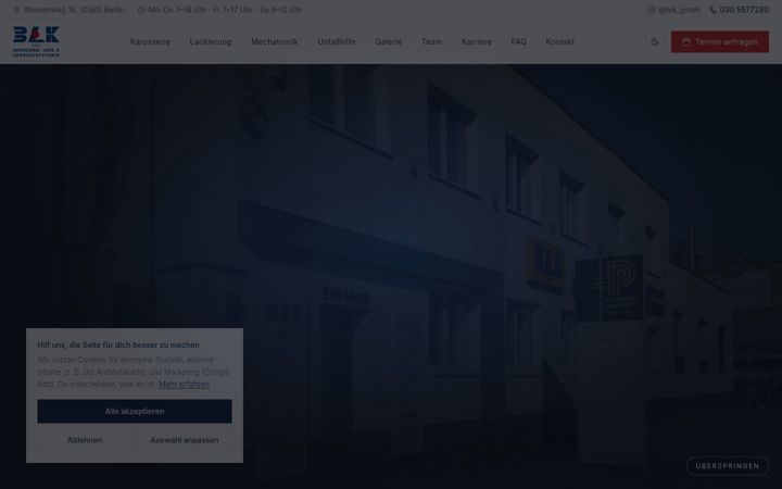 Screenshot von blk-lack.de