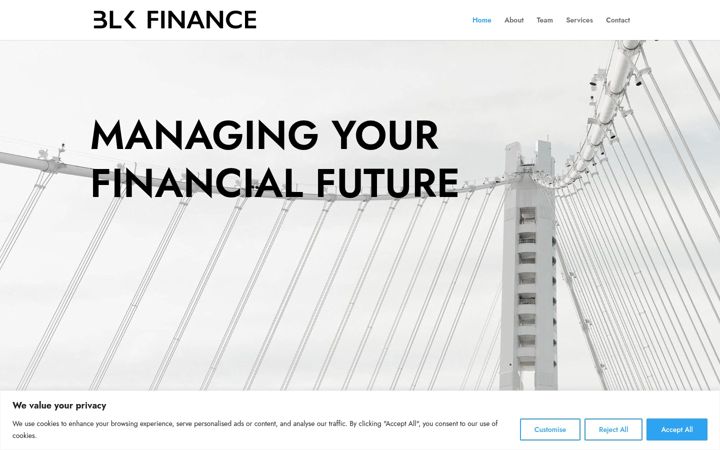 Snímek obrazovky blkfinance.com
