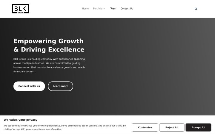 Screenshot of blkgroup.com