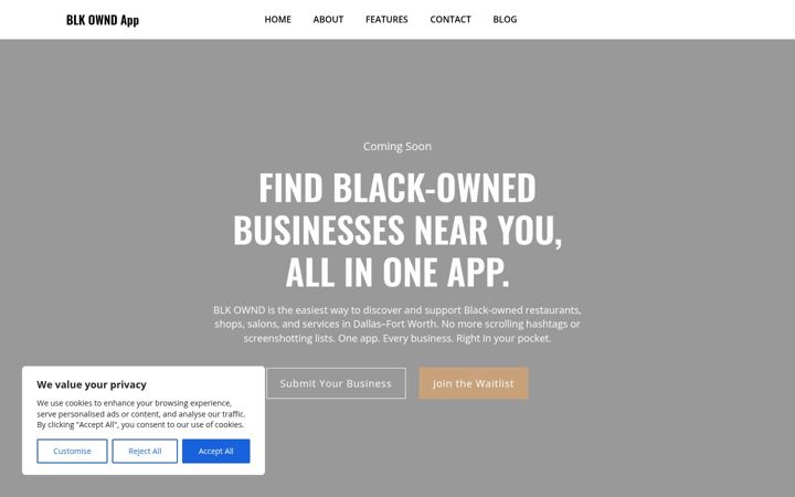 Snímek obrazovky blkowndapp.com