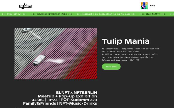 Screenshot of blnft.io