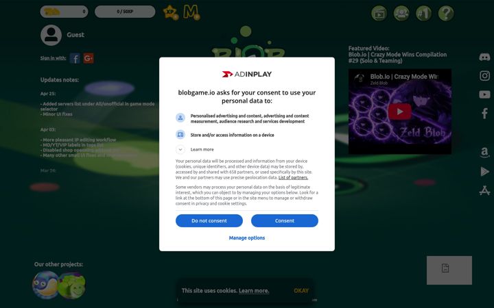 Screenshot of blobgame.io