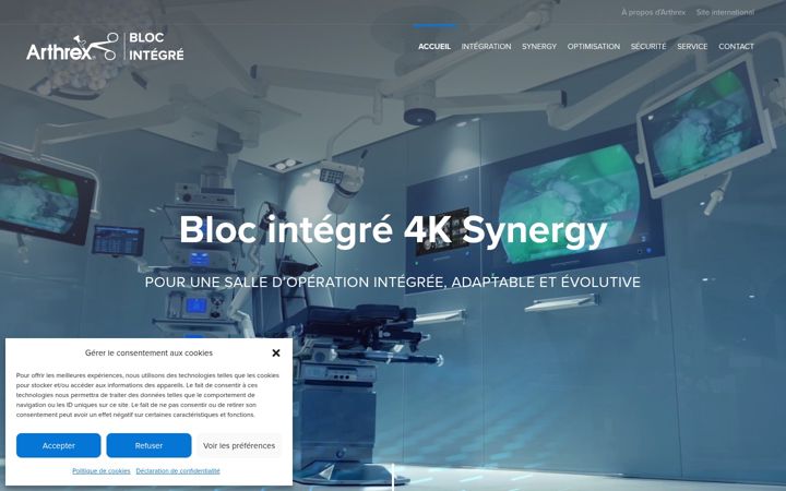 Screenshot of bloc-integre-arthrex.fr