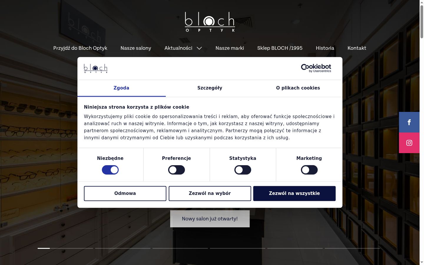 Sutikimo reklamjuostės, rodytos prieš bet kokią sąveiką, ekrano kopija