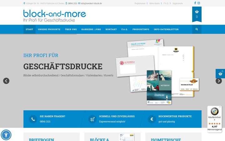 Екранна снимка на block-and-more.de