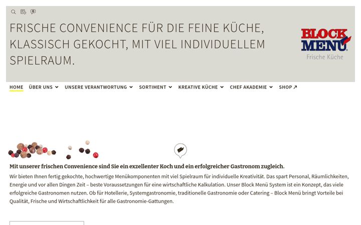 Screenshot of block-menue.de