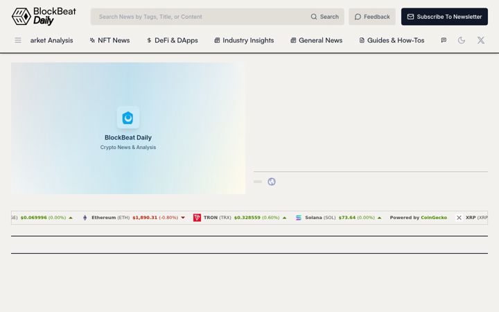 Screenshot of blockbeatdaily.com