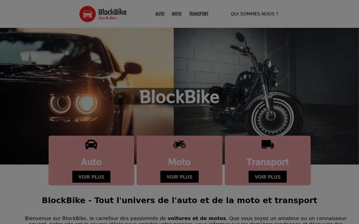 Screenshot of blockbike.fr
