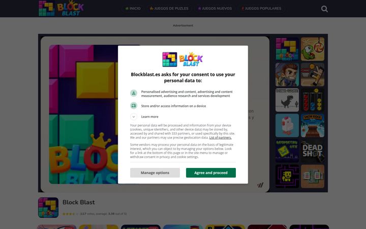 Screenshot of blockblast.es