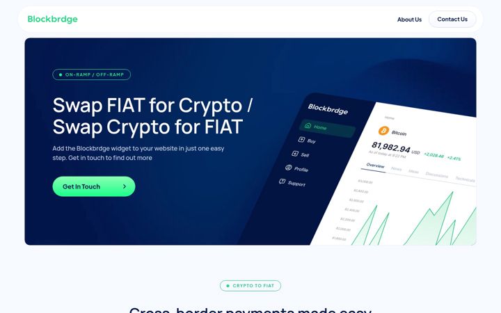 Screenshot of blockbrdge.com
