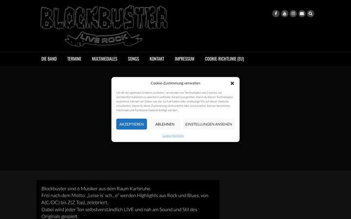 Screenshot of blockbuster-band.de