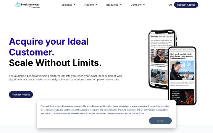 Screenshot of blockchain-ads.com