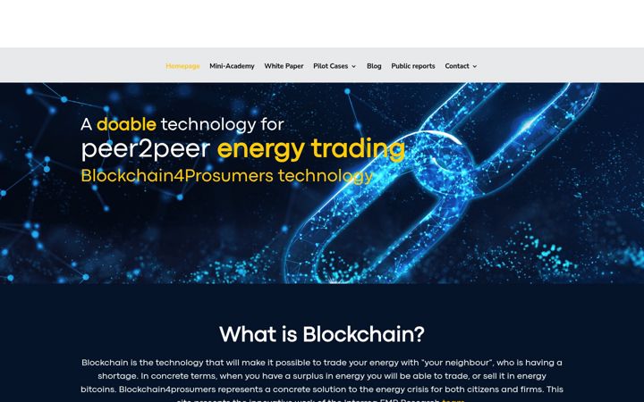 Képernyőkép: blockchain4prosumers.eu