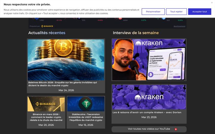 Screenshot of blockchainaddict.fr
