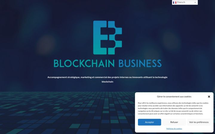 Screenshot of blockchainbusiness.fr