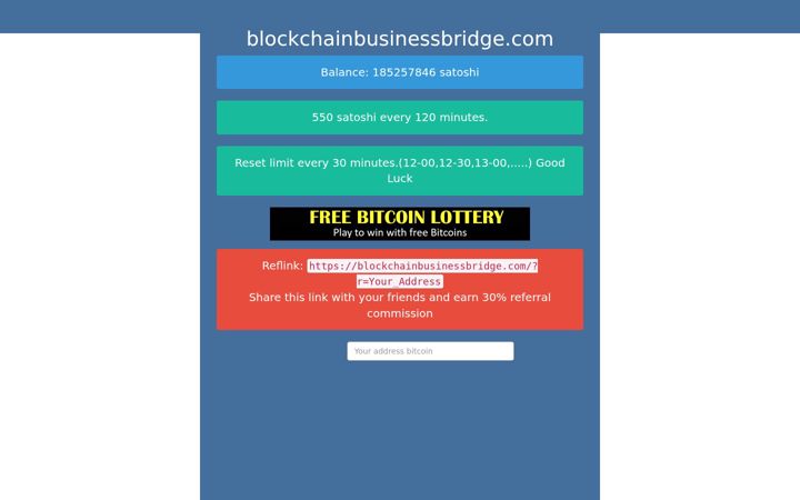 Screenshot of blockchainbusinessbridge.com