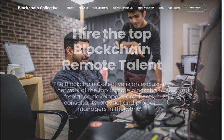 Screenshot di blockchaincollective.co