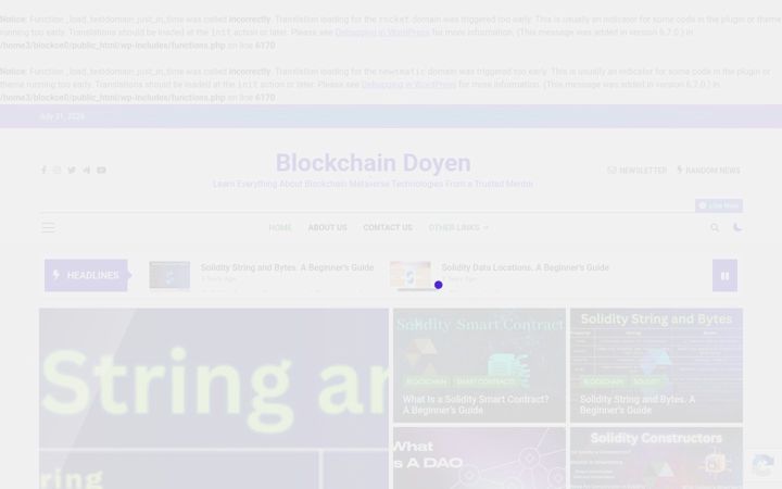 Screenshot of blockchaindoyen.com