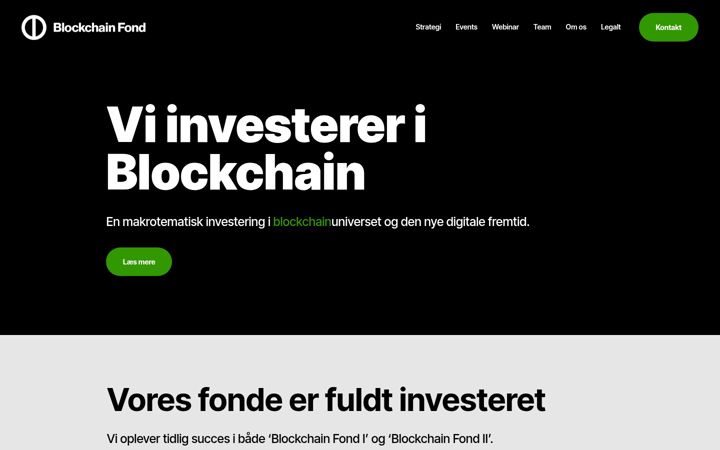 Screenshot of blockchainfond.dk