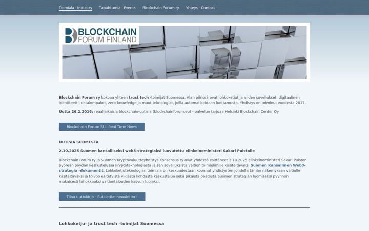 Screenshot of blockchainforum.fi